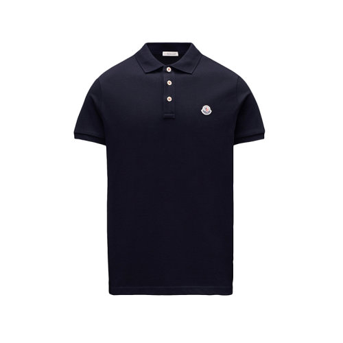 Moncler/蒙克莱 22年秋冬新款 男士深蓝色纯棉徽标贴片短袖polo衫H10918A000098455677X