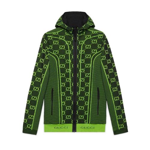  GUCCI古驰 22年秋冬 男士 GG圆筒针织面料拉链夹克 693109 XJEAI 1131