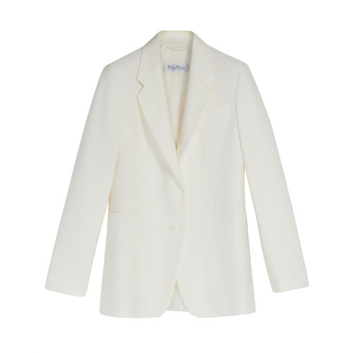 MaxMara/麦丝玛拉 22年早春新款 FOX系列 女士白色棉质混纺米勒风格西装外套夹克1911042106004