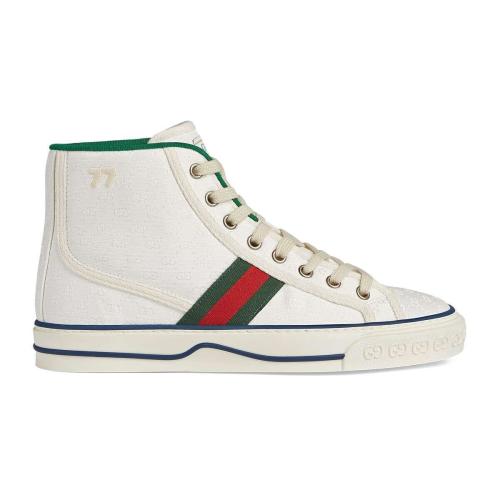  GUCCI古驰 22年秋冬 女士 Gucci Tennis 1977系列女士高帮运动鞋 627838 99WM0 9074
