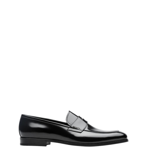 PRADA/普拉达 22年新款 男士黑色亮面皮革乐福鞋2DB1_P39_F0002_F_X001