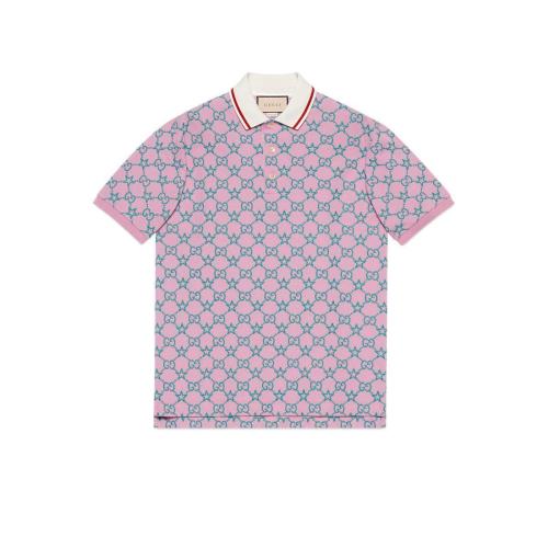  GUCCI古驰 22年秋冬 男士 GG弹力棉Polo衫 696071 XJEE9 5904