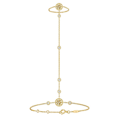 DIOR/迪奥 Rose des vents罗盘系列 18K金黄金镶嵌钻石和珍珠贝母八角星罗盘手饰 JRDV95135_0000