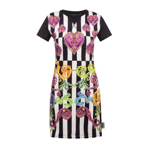  VERSACE JEANS COUTURE 女士印花棉质连衣裙裙子 D2HVB4K1 30327 003 PLFSX