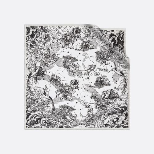  DIOR迪奥 22年春夏 女士 围巾 Carre Toile de Jouy Zodiac 15CON070I606_C011