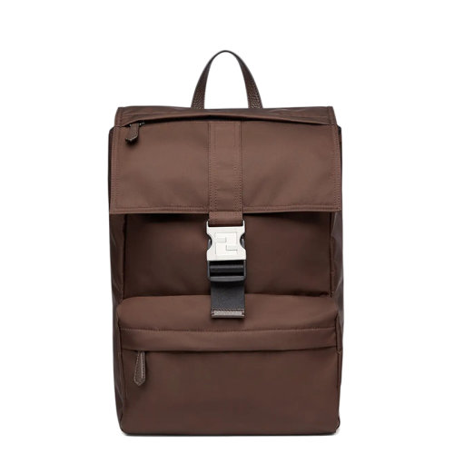 FENDI/芬迪 FENDINESS系列 男士中号棕色再生尼龙单搭扣开合背包双肩包7VZ066AGQTF0W3X
