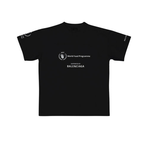 Balenciaga/巴黎世家 22年秋冬新款 WFP系列 女士黑色纯棉艺术画印花短袖T恤612965TMVL21070