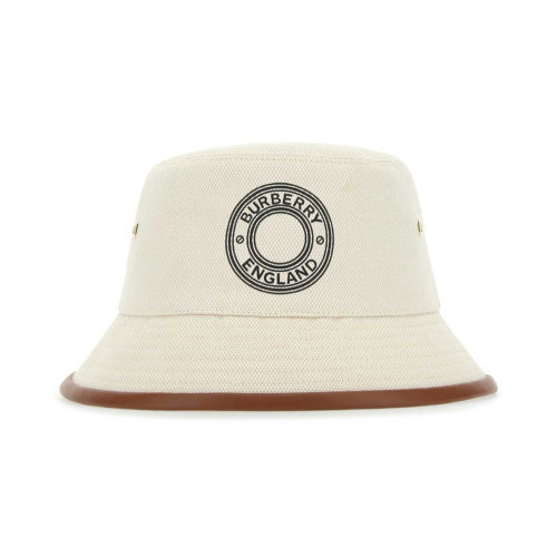 BURBERRY/博柏利 女士米色纯棉logo印花渔夫帽 8049476