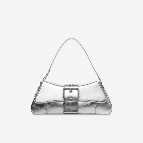  BALENCIAGA巴黎世家 22年秋冬 女士 单肩包 LINDSAY大号波纹镜肩带包 701143210C78110