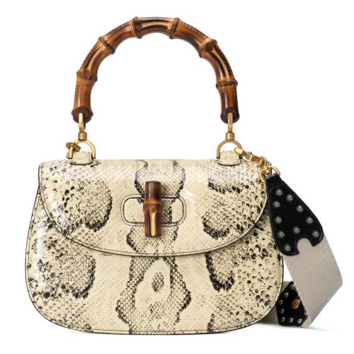  GUCCI古驰 22年秋冬 女士 Gucci Bamboo 1947 中号手提包 679632 L4RET 8887