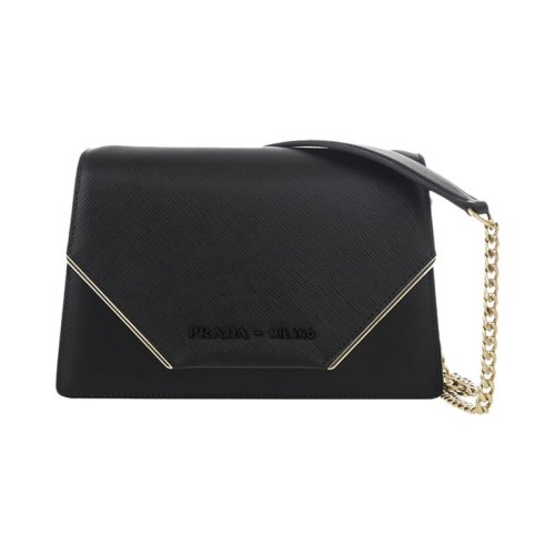  PRADA/普拉达 女士黑色皮革单肩包 1BH129 2EEP F0002 PLSX