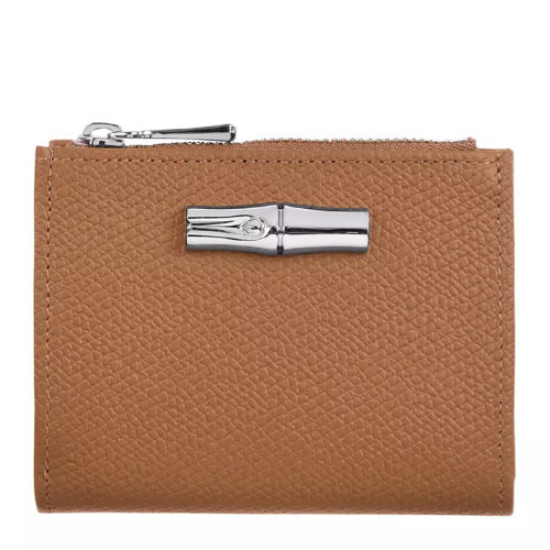 Longchamp/珑骧 女士纯色粒面牛皮短款双折拉链按扣开合钱夹钱包卡包女包 30009HPN 多色可选