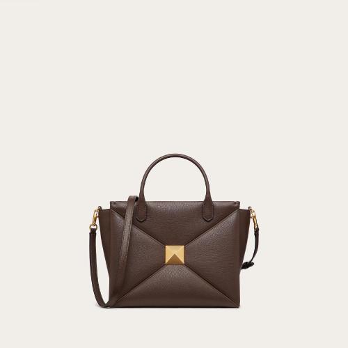  VALENTINO华伦天奴 22年秋冬 女士 手提包 SAC a MAIN MOYEN ONE STUD EN CUIR DE VEAU GRAIN