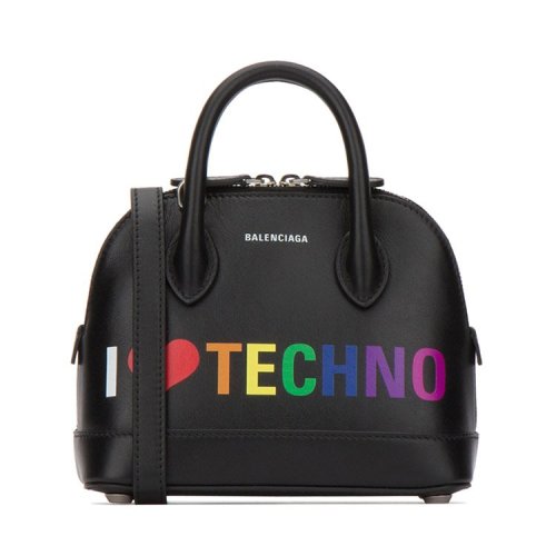 Balenciaga/巴黎世家 19年春夏 logo 手提包 女包  女性 贝壳包 黑色 斜挎包 5506460K1Z3 1000