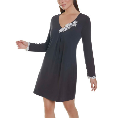 SELMARK/赛马可 进口舒适柔软亲肤天然面料家居长袖睡裙 家居服P2463