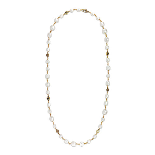 GUCCI/古驰 金色金属GG 细节珍珠项链661115I46208078