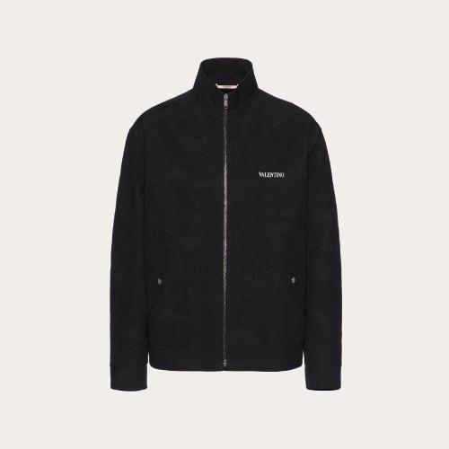  VALENTINO华伦天奴 22年秋冬 男士 夹克 VESTE JACQUARD CAMOUFLAGE EN COTON ET VISCOSE 1V3C