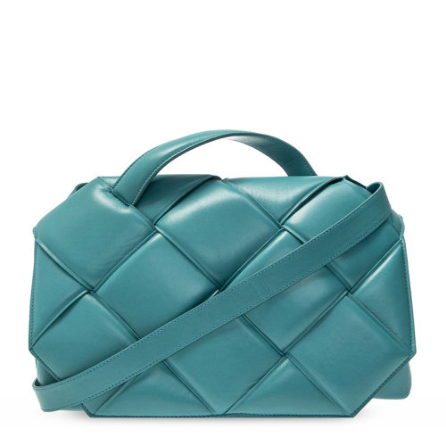 Bottega Veneta/葆蝶家 女士蓝色羊皮单肩手提包