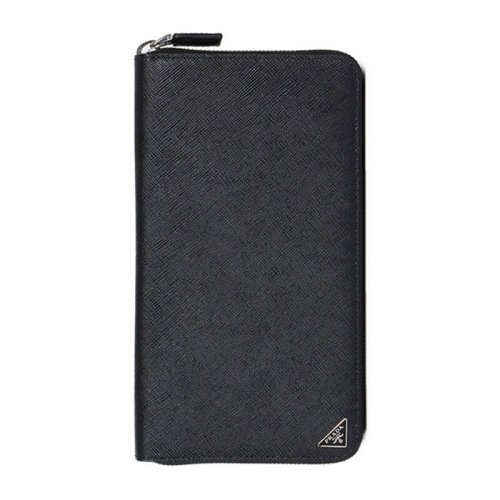 PRADA/普拉达 黑色牛皮压纹钱包男士 2ML188-QHH-F0002