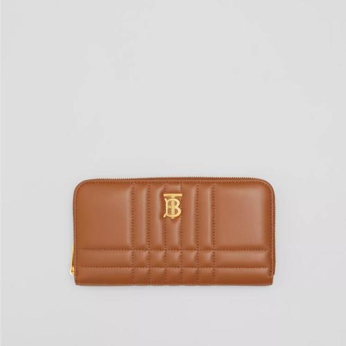  BURBERRY 22年秋冬 女士 Lola – 绗缝皮革萝纳全拉链钱夹 80626971
