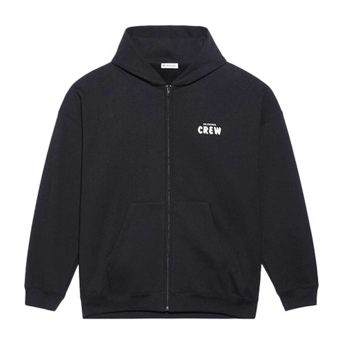 纯棉黑色男士连帽夹克 Balenciaga/巴黎世家 男士夹克 男士外套 男上衣