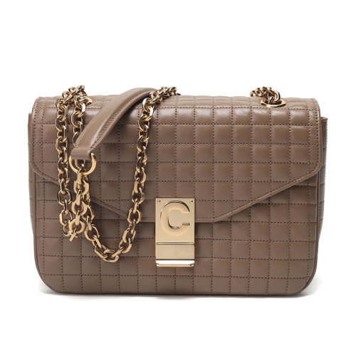 CELINE/赛琳 思琳女包 女士皮质绗缝单肩包 187253BFC.02BA