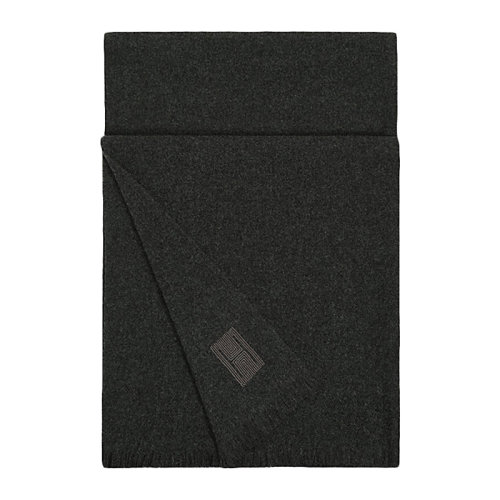 HERMES/爱马仕 女士黑灰色羊绒流苏饰边披肩围巾围脖 H269893S23