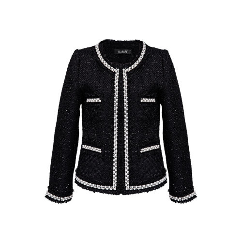 GeleiStory/GeleiStory 2022年秋冬新款法式小香风外套女黑色上衣 女士夹克