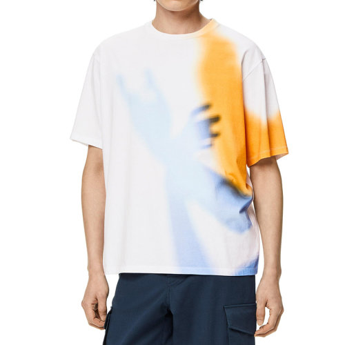 LOEWE/罗意威 22年秋冬新款 男士白色纯棉阴影印花T恤H526Y22X23-2100