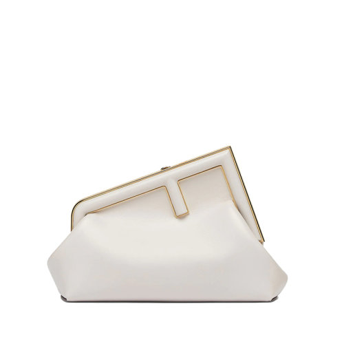 Fendi/芬迪 22年春夏新款 First系列女士小号小羊皮红色大F搭扣FF内衬手拿包8BP129ABVEF1C76