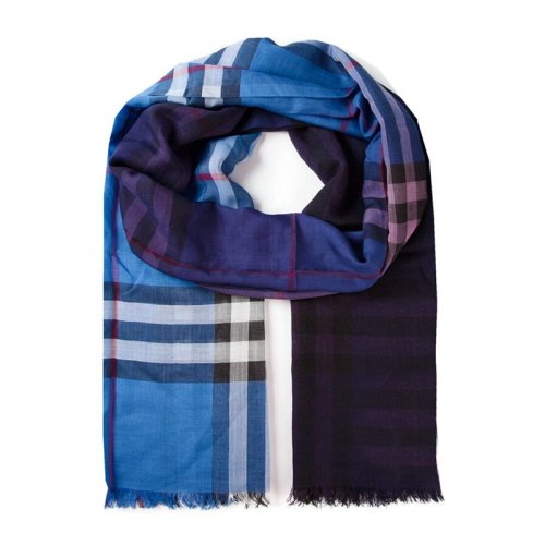 BURBERRY/博柏利 男女通用 中性经典蓝色格纹流行围巾围脖 3931694