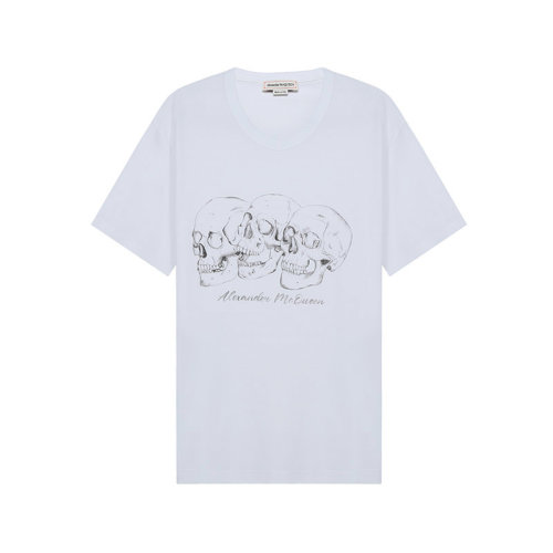 Alexander McQueen/亚历山大麦昆 2021款 男士短袖T恤 男士棉质圆领短袖T恤 662548 QRZ62