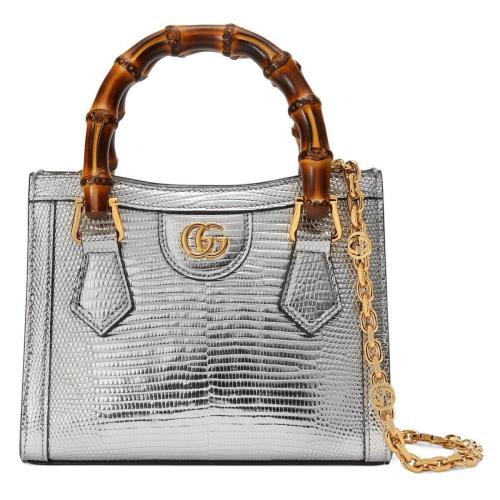  GUCCI古驰 22年秋冬 女士 Gucci Diana竹节_迷你托特包 707449 EYZ0G 8106