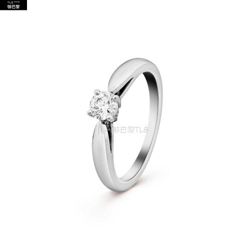 VCA梵克雅宝 22年秋冬 女士 戒指 Bonheur单颗钻石戒指,0.30克拉的EVV*w*S2级钻石 VCARA29100 预定商品1-3周发货