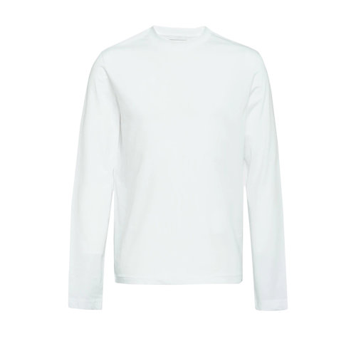 PRADA/普拉达 22年春夏新款 男士白色纯棉圆领长袖T恤UJL531_ILK_F0009_S_181