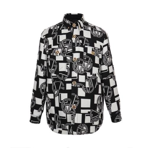  VERSACE/范思哲 男士黑色棉质长袖衬衫 A84146A231517 A425 PLFSX