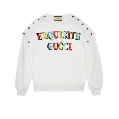 GUCCI古驰 22年秋冬 女士 “Exquisite Gucci”印花棉质卫衣 717416 XJEXN 9088