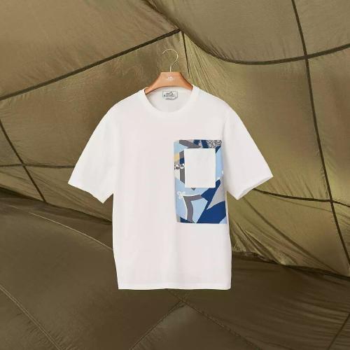  HERMES爱马仕 22年秋冬 男士 短袖T恤 T-shirt patch ??Zouaves et Dragons?? H257800HA90