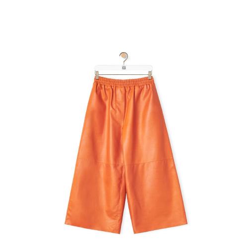  LOEWE罗意威 22年秋冬 女士 休闲裤 Cropped trousers in nappa S359Y54L11-9100