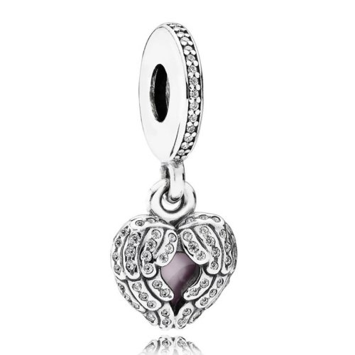 PANDORA/潘多拉 925纯银天使之翼爱心吊坠 791737CZ
