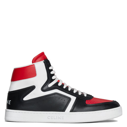 CELINE/赛琳      “Z” TRAINER CT-01系列 男士黑色/白色/红色牛皮革高帮运动鞋342813338C.27BW