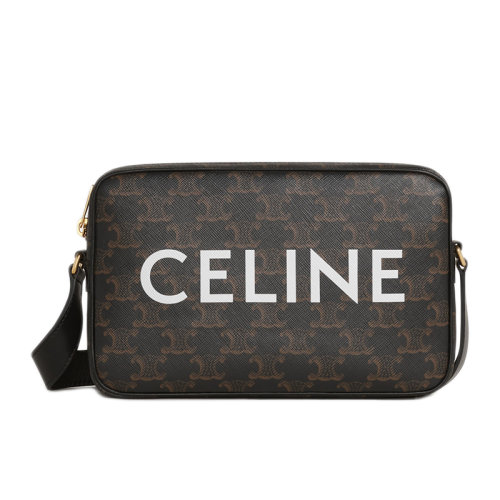 CELINE/赛琳 经典款 男士凯旋帆布徽标印花小牛皮中号邮差包斜挎包194502CIM.38NO
