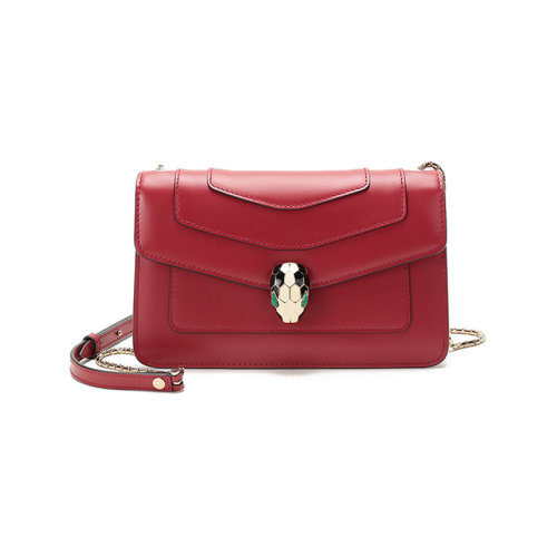 BVLGARI/宝格丽 女士SERPENTI FOREVER系列系列牛皮蛇头扣单肩斜挎包 280177