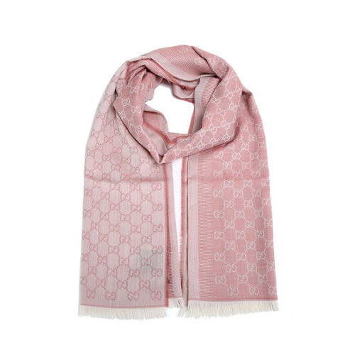 GUCCI/古驰  女士双G羊毛大方巾 围巾 80%羊毛 20%桑蚕丝 140*140CM 简约时尚易搭配