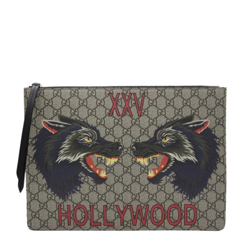 GUCCI/古驰 古琦男包 男士 拼色织物时尚手拿包 429016 9HUCT 8652