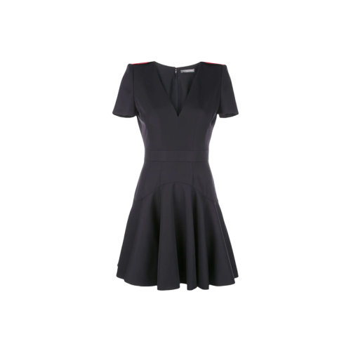 Alexander McQueen/亚历山大麦昆  女装女士黑色时尚百搭立体感连衣裙  558755QMJ121000  GMH012AB