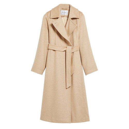 MaxMara/麦丝玛拉 22年秋冬新款 MANUELA系列 女士白色系骆驼毛浴袍大衣1016162306001