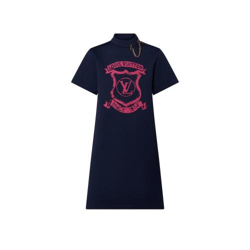  LV路易威登 22年秋冬 女士 连衣裙 ROBE SWEATSHIRT a BLASON LV 1AAEQB 1AAEQ9 1AAEQ6 1AAEQ8