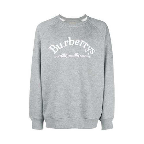  BURBERRY/博柏利 男士浅灰色棉质卫衣 8003017 PLFSX