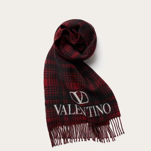  VALENTINO华伦天奴 22年秋冬 男士 围巾 éCHARPE VLOGO VALENTINO EN LAINE ET CACHEMIRE 1Y2